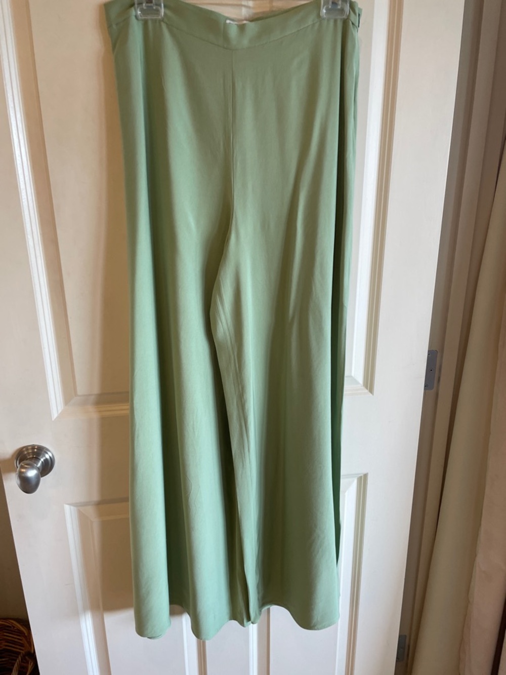 Zara Wide-Leg Pants in Sage Green